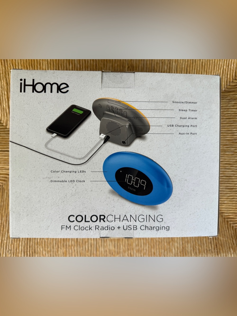 ihome Color Changing FM Clock Radio - Picture 3 of 6